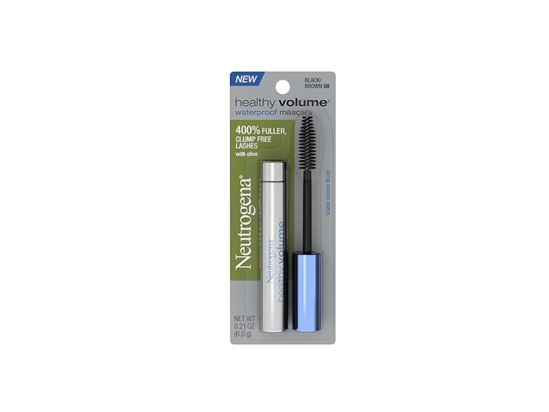Neutrogena Healthy Volume Waterproof Mascara, Black Brown 08, 0.21 oz/6.0 g.