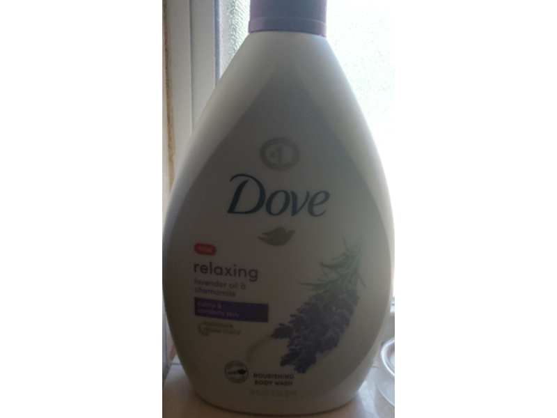 Dove Relaxing Nourishing Body Wash, Lavender Oil & Chamomile, 34 fl oz/1 L, Pack Of 3