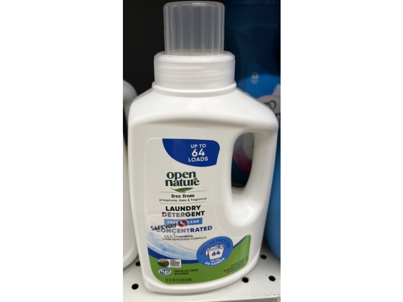 Open Nature Laundry Detergent, Free & Clear, 64 Loads, 32 fl oz
