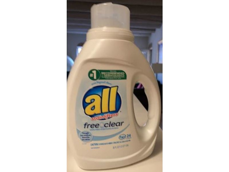 All With Stainlifters Detergent, Free & Clear, 24 Loads, 36 fl oz/1.06 L