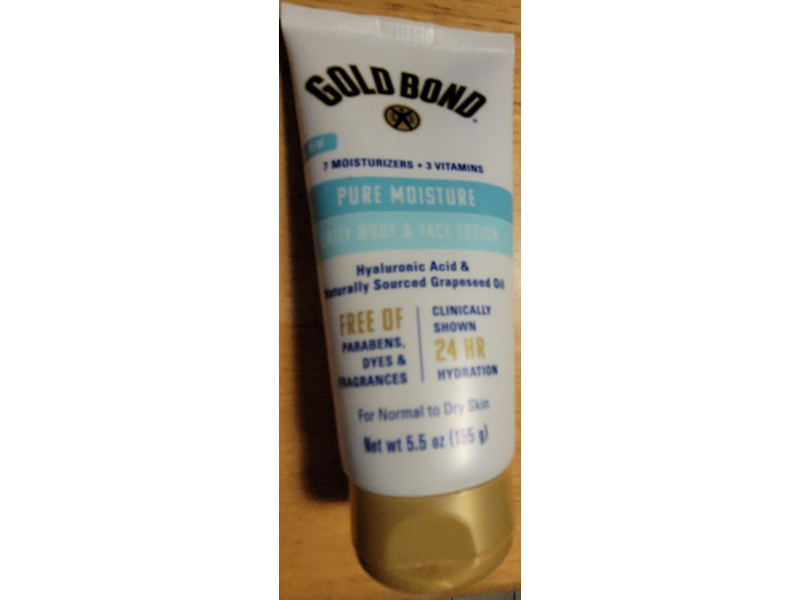 Gold Bond Pure Moisture Daily Body & Face Lotion, 5.5 oz/155 g