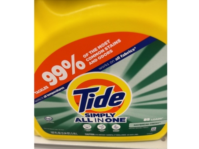 Tide Simple All In One Daybreak Fresh Liquid Laundry Detergent, 85 Loads, 107 fl oz/3.16 L