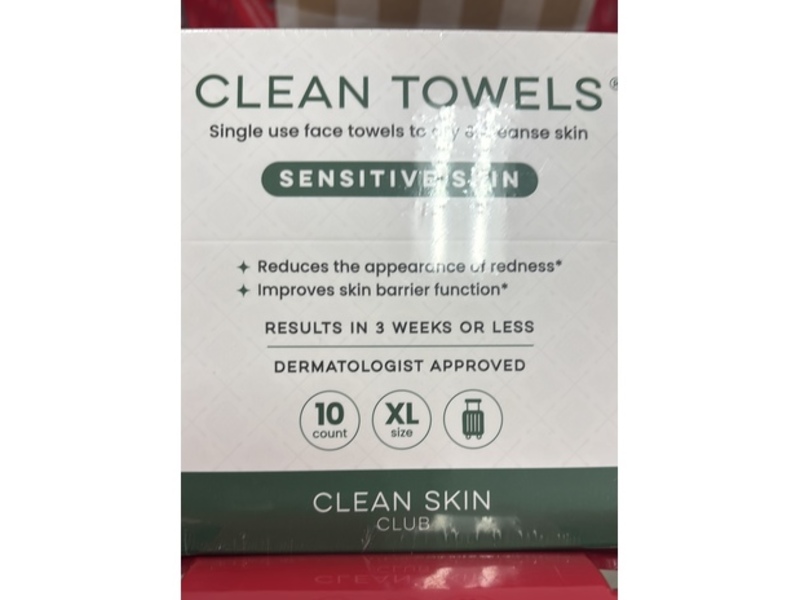 Clean Skin Club Clean Towels, Sensitive Skin, 10 Count