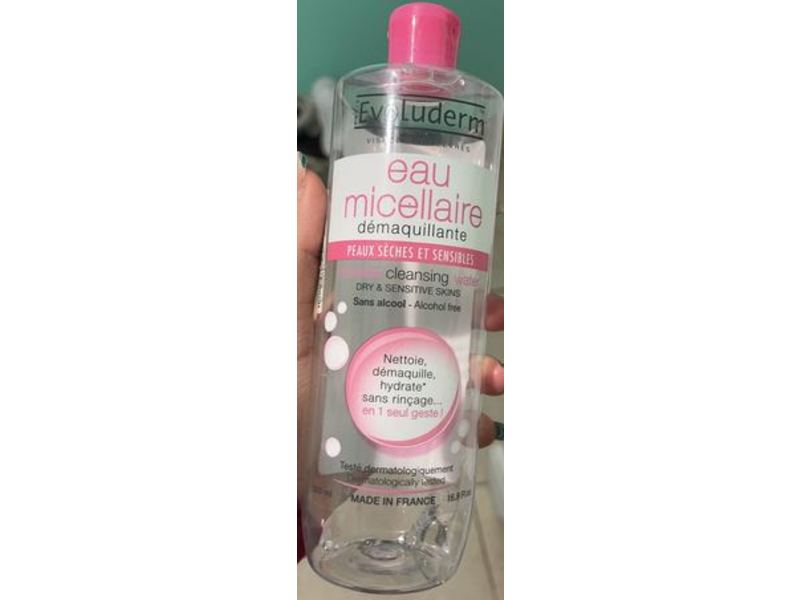 Evoluderm Micellar Cleansing Water, 16.9 fl oz/500 mL