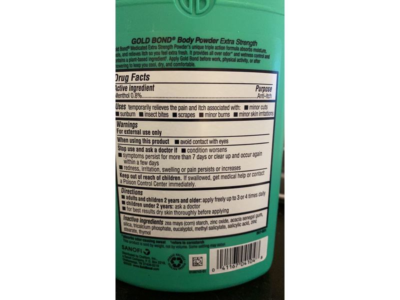 Gold Bond Medicated Body Powder, Extra Strength, 10 oz/283 g