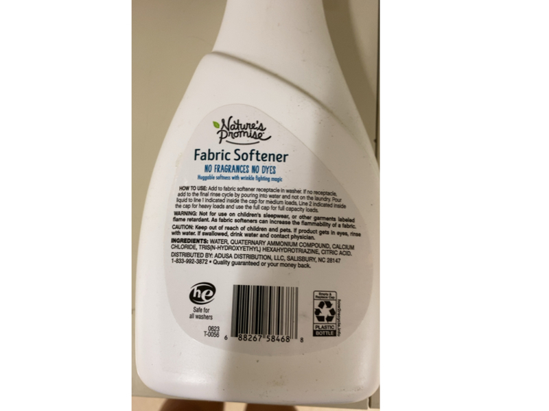 Nature's Promise Fabric Softener, 32 fl oz/946 mL