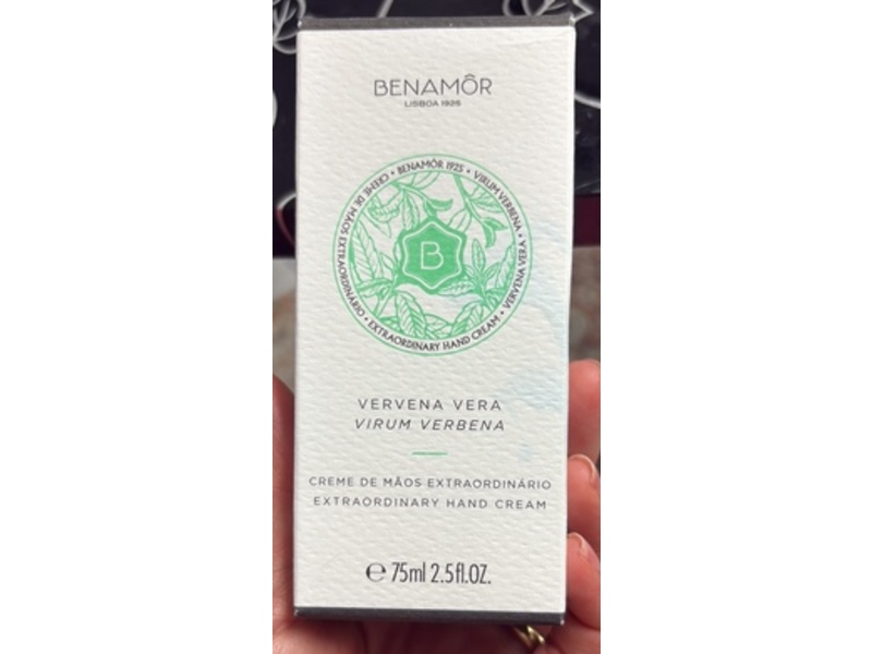 Benamor Extraordinary Hand Cream, Vervena Vera, 2.5 fl oz/75 mL