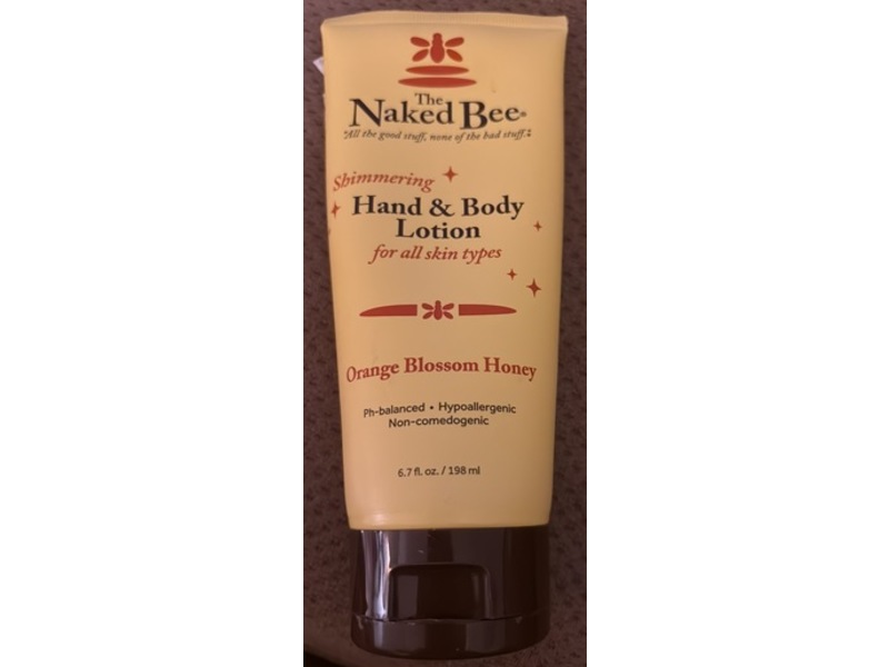 The Naked Bee Shimmering Hand & Body Lotion, Orange Blossom Honey, 6.7 fl oz/198 mL