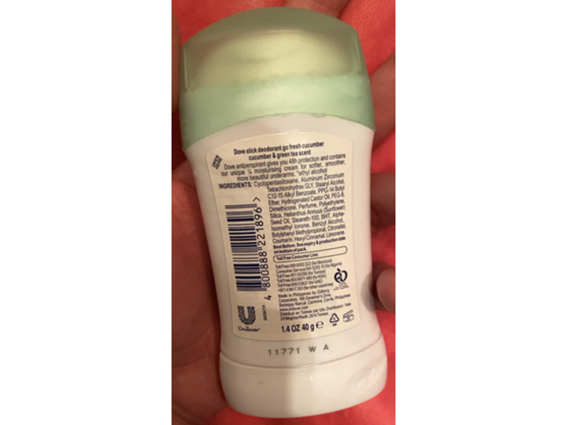 Dove Go Fresh Antiperspirant, Cucumber & Green Tea, 1.4 oz/40 g