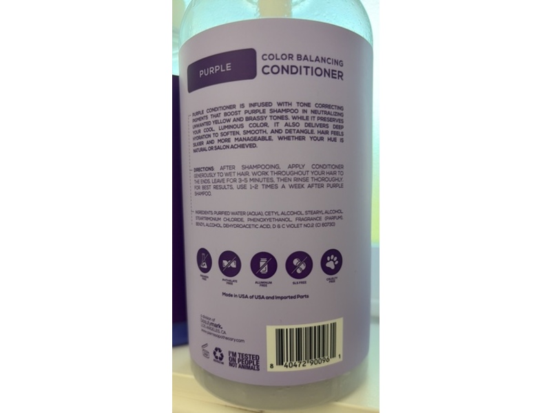 Pierre's Apothecary Color Balancing Conditioner, Purple, 24 fl oz/710 mL