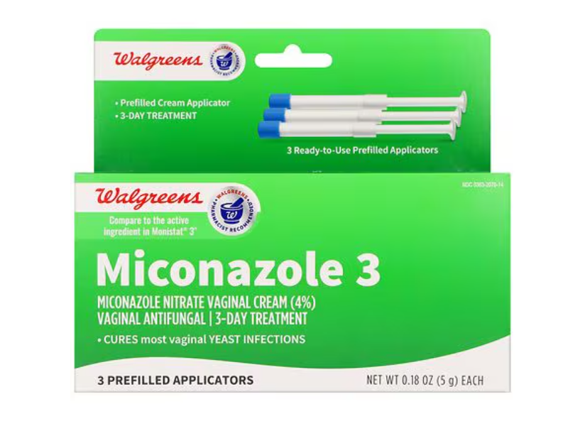 Walgreens Vaginal Cream, Miconazole 3, 0.18 oz/5 g