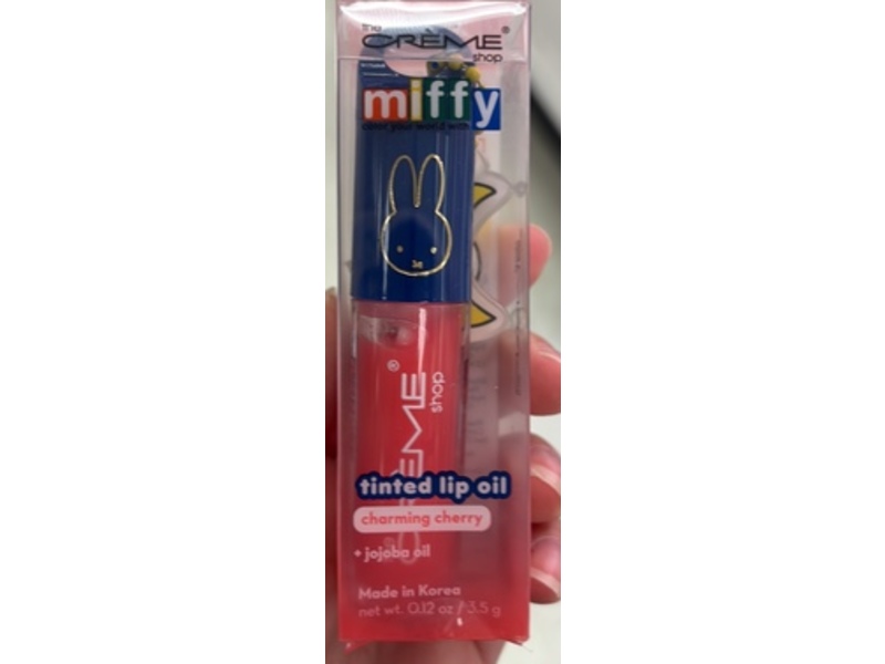 The Creme Shop Miffy Tinted Lip Oil, Charming Cherry, 0.12 oz/3.5 g