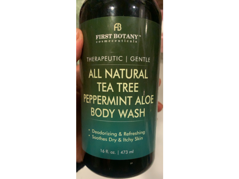 First Botany Cosmeceuticals All Natural Body Wash, Tea Tree, Peppermint, Aloe, 16 fl oz/473 mL