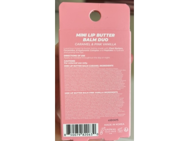 Vitamasques Lip Butter Balm Duo, Caramel & Pink Vanilla, 0.17 fl oz/5 mL, Pack Of 2