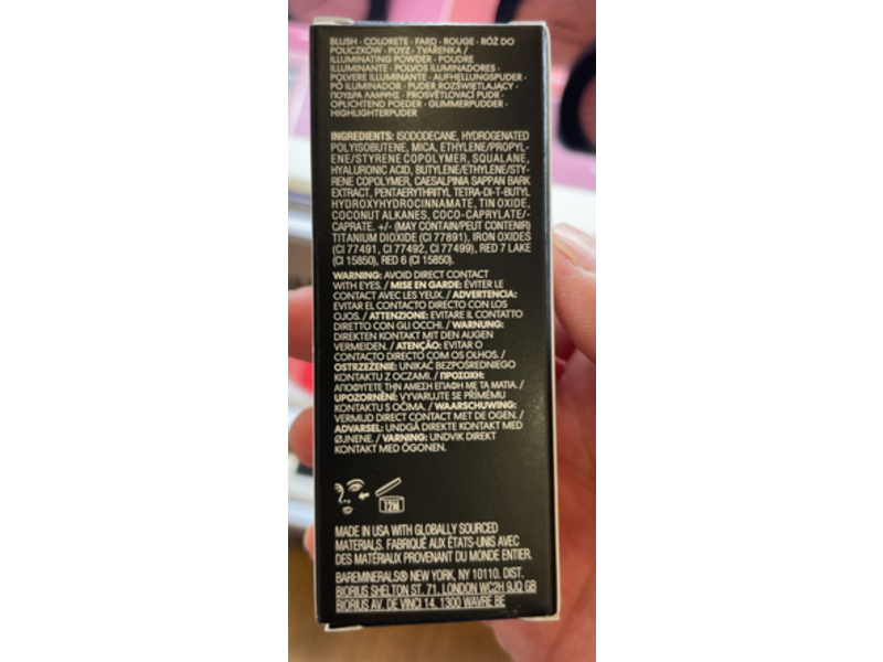 bareMinerals Complexion Rescue Highlighting Blush, Pink Glow, 0.5 fl oz/15 mL