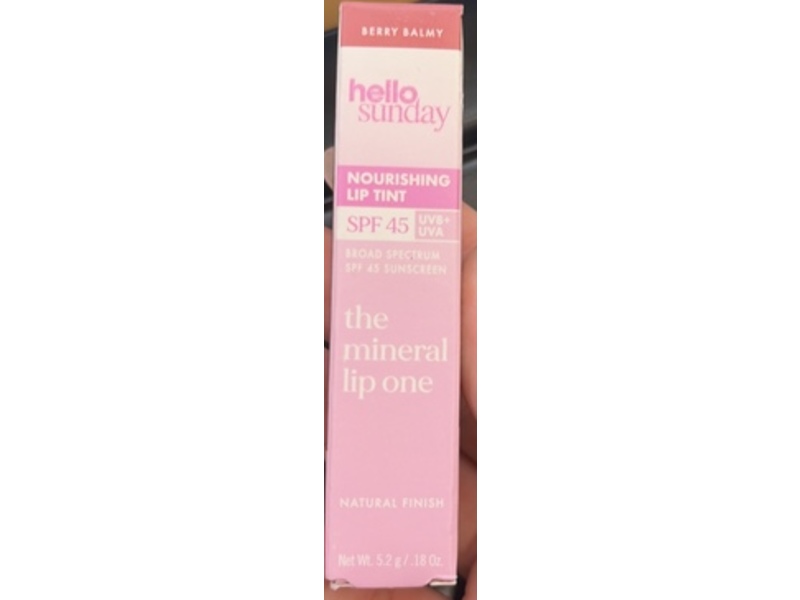 Hello Sunday Nourishing Lip Tint, SPF 45, Berry Balmy, 0.18 fl oz/5.2 g