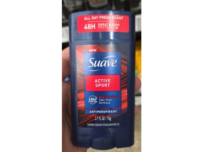 Suave Active Sport Antiperspirant, 2.7 fl oz/76 g