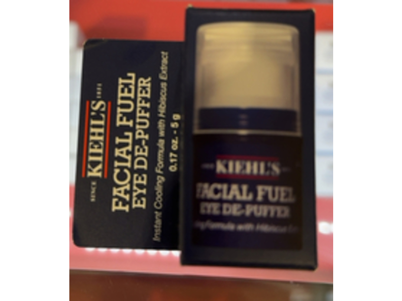 Kiehl's Facial Fuel Eye De-Puffer, Hibiscus Extract, 0.17 oz/5 g