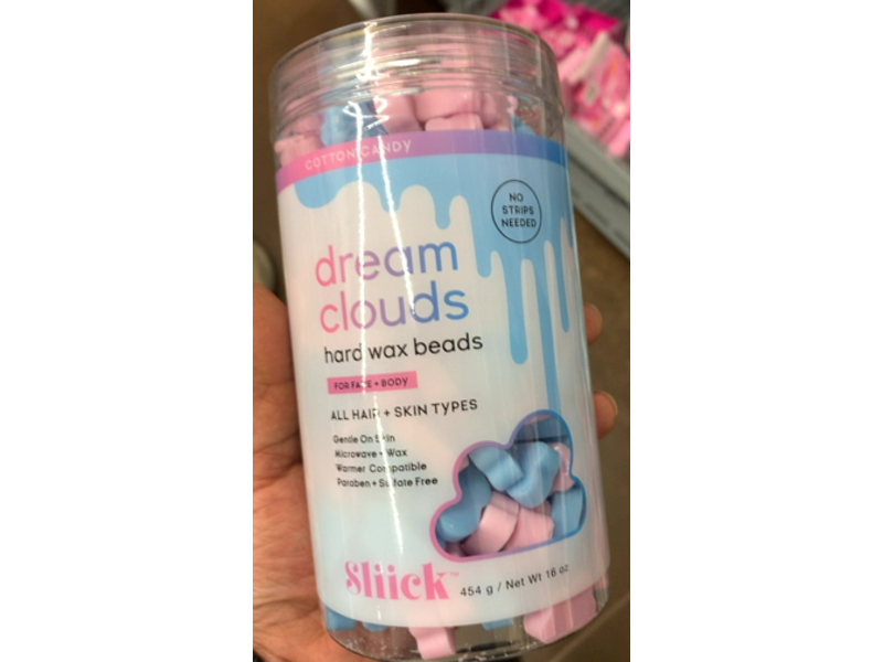 Sliick Hard Wax Beads, Dream Clouds , Cotton Candy, 16 oz/454 g