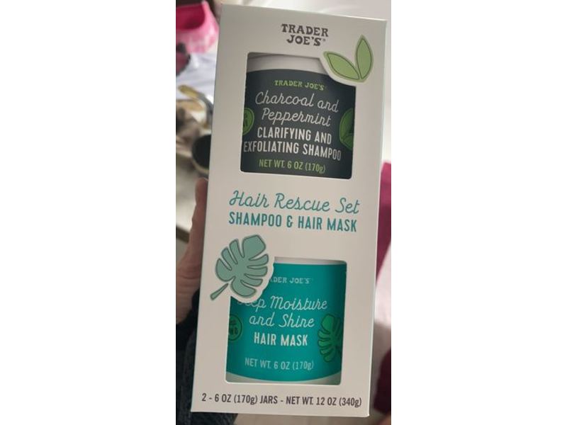 Trader Joe's Hair Rescue Set, Shampoo & Hair Mask, 6 oz/170 g