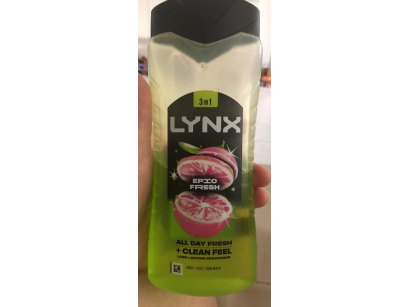 Lynx Body + Face & Hair Wash, Epic Fresh, 500 mL