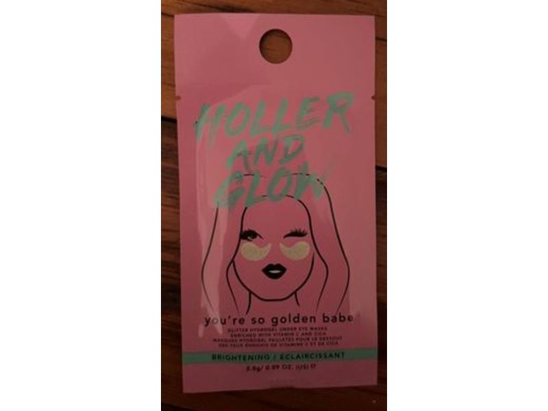 Holler & Glow Under Eye Mask, You're So Golden Babe, Brightening, 0.09 oz/2.5 g