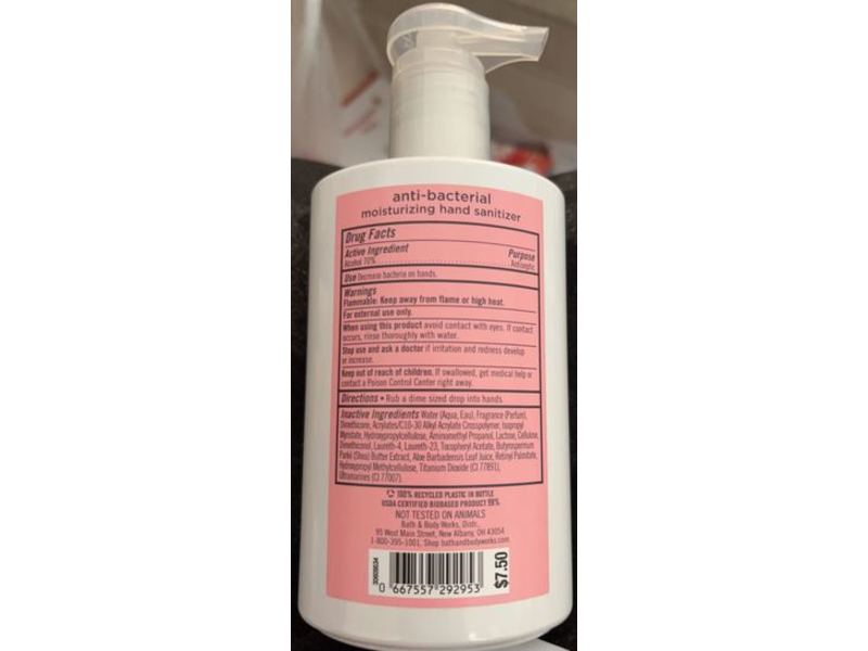 Bath & Body Works Anti-Bacterial Hand Sanitizer, Strawberry Pound Cake, 7.6 fl oz/225 mL