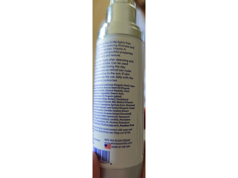 Elon Retinol Moisturizer Cream, 1.7 oz/50 mL