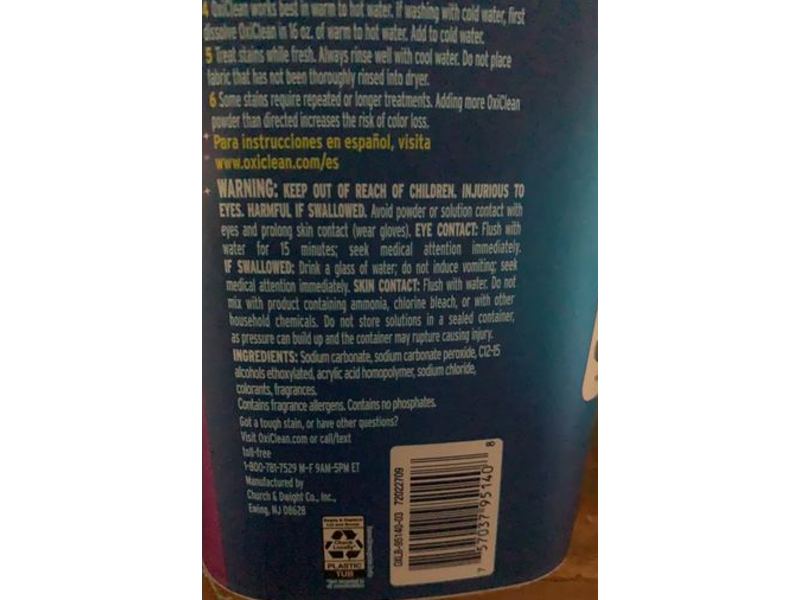OxiClean Versatile Odor & Stain Remover, Odor Blasters, 2.87 kg