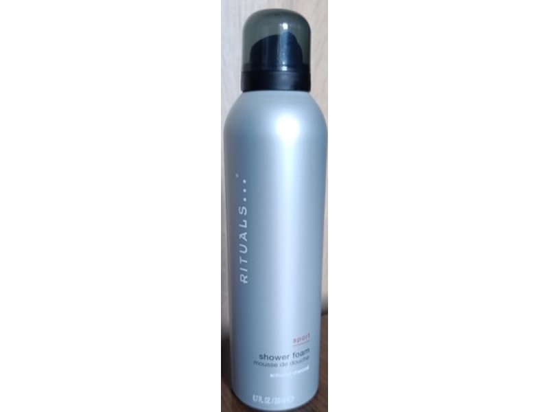 Rituals The Sport Shower Foam, Activated Charcoal, 6.7 oz/200 mL