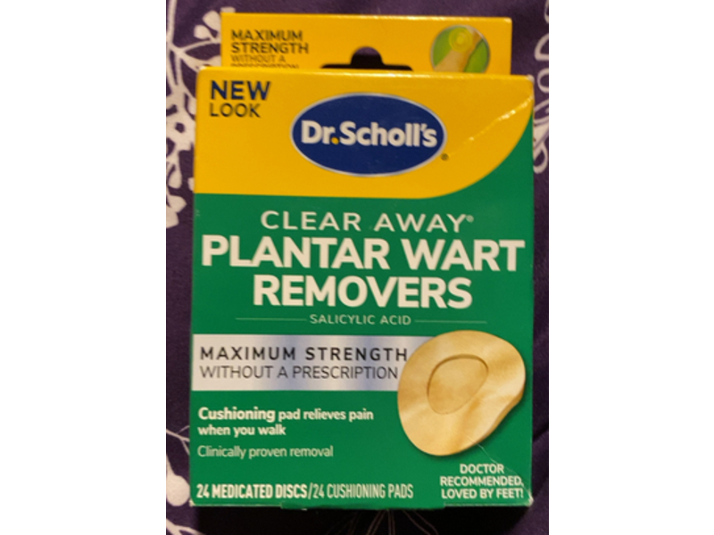Dr. Scholl's Clear Away Plantar Wart Removers Cushioning Pads, 24 Count