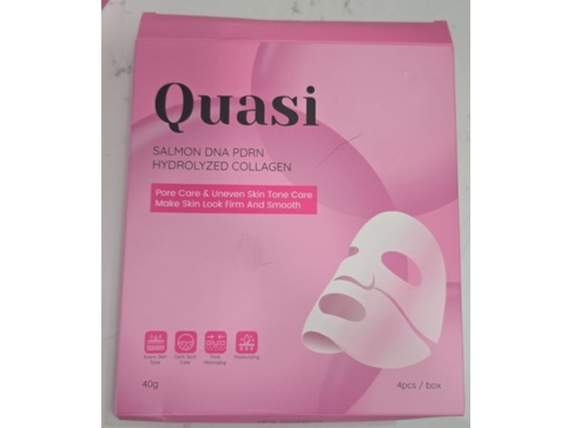 Quasi Hydrolyzed Collagen Mask, Salmon DNA, PDRN, 40 g, Pack Of 4