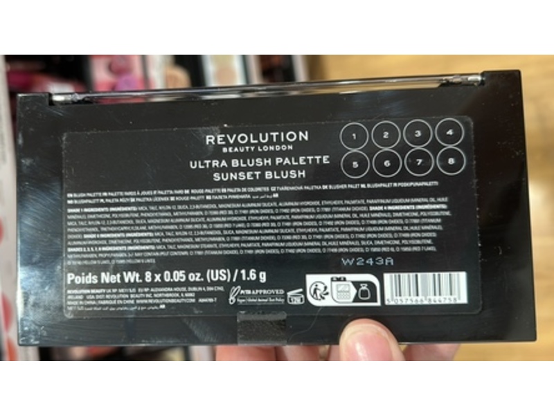 Revolution Blush Palette, Sunset Burst, 0.05 oz/1.6 g