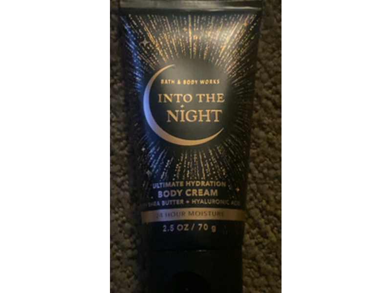 Bath & Body Works Into The Night Body Cream, Shea Butter + Hyaluronic Acid, 2.5 oz/70 g