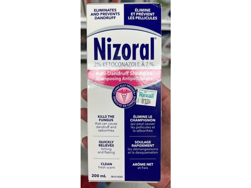 Nizoral Anti Dandruff Shampoo, Ketoconazole 2% Clean Fresh Scent, 200 mL