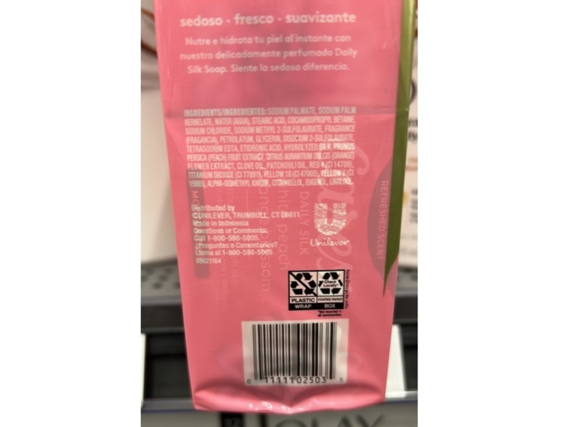 Caress Daily Silk Soaps, White Peach & Orange Blossom, 3.75 oz/106 g, 12 Count, Pack Of 3