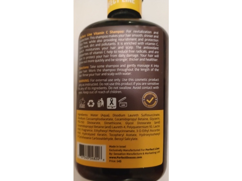 Perfect Line Hydrating Shampoo, Vitamin C, 13.52 oz/400 mL