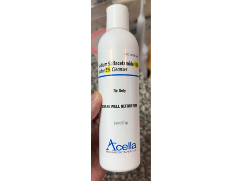 Sodium Sulfacetamide 10% - Sulfur 5% Cleanser, 8 oz/227 g, Acella (Rx)