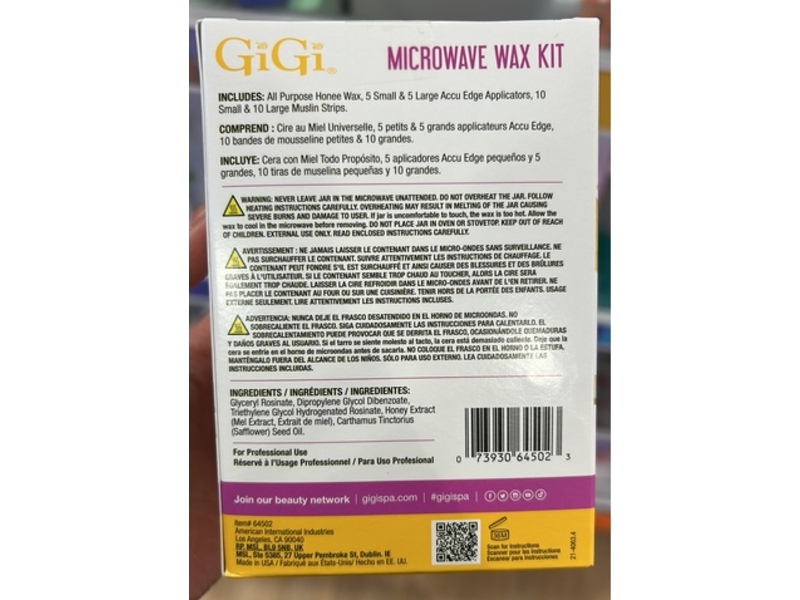 Gigi Microwave Hair Removal Kit, Honee, 8 oz/226 g