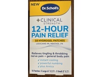 Dr. Scholl’s Clinical Strength 12-Hour Pain Relief Hydrogel Patches, Lidocaine 4%, Menthol 1%, 10 Count - thumbnail 2