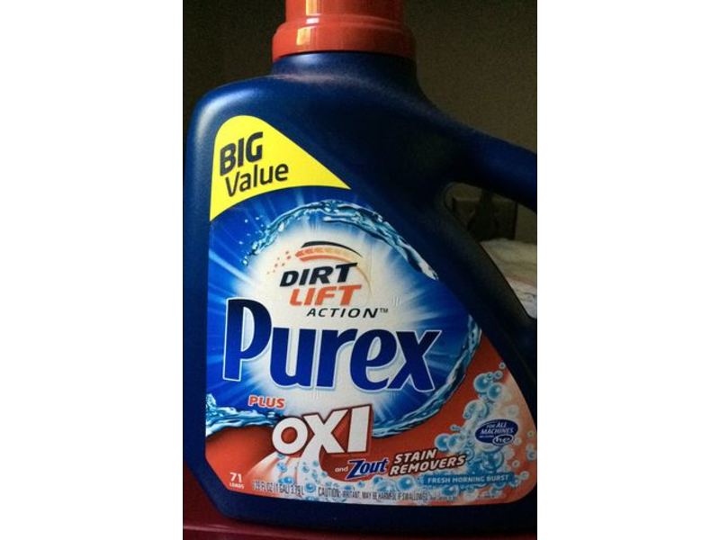 Purex Plus Oxi & Zout Stain Removers, Fresh Morning Burst, 71 Loads, 128 fl oz/3.79 L