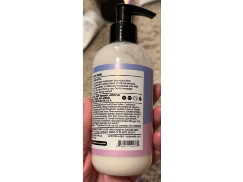 Tubby Todd Bath Co. Everyday Lotion, Lavender + Rosemary, 8.5 oz/240 g