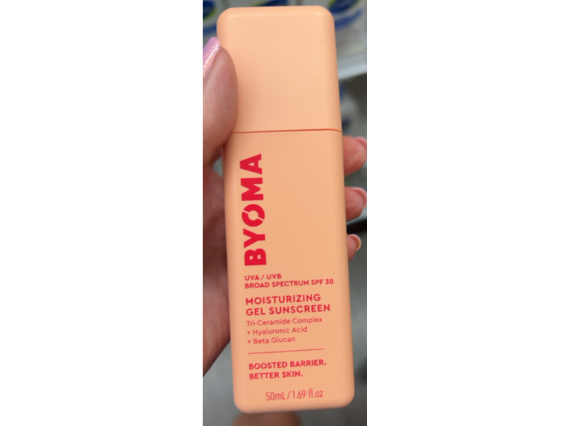 Byoma Moisturizing Gel Sunscreen, Hyaluronic Acid + Beta Glucan, SPF 30, 16.9 fl oz/50 mL