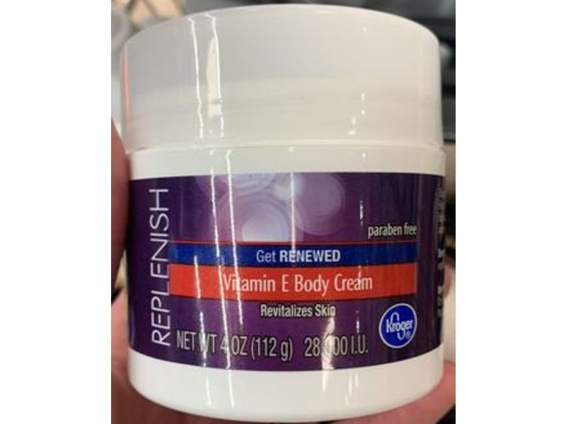Kroger Replenish Vitamin E Body Cream, 4 oz/112 g