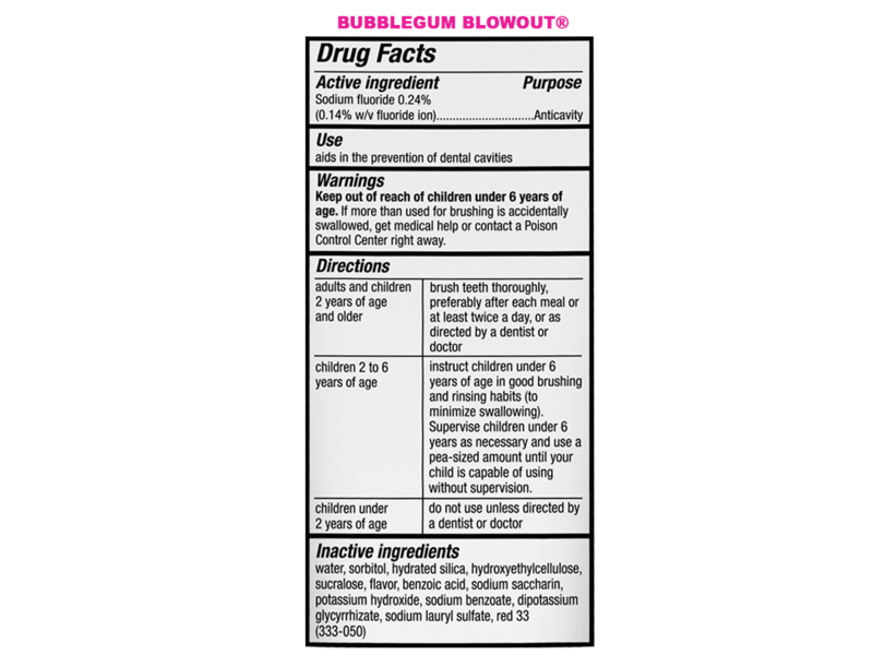 Act Kids Bubblegum Blowout Toothpaste, Fluoride, 4.6 oz