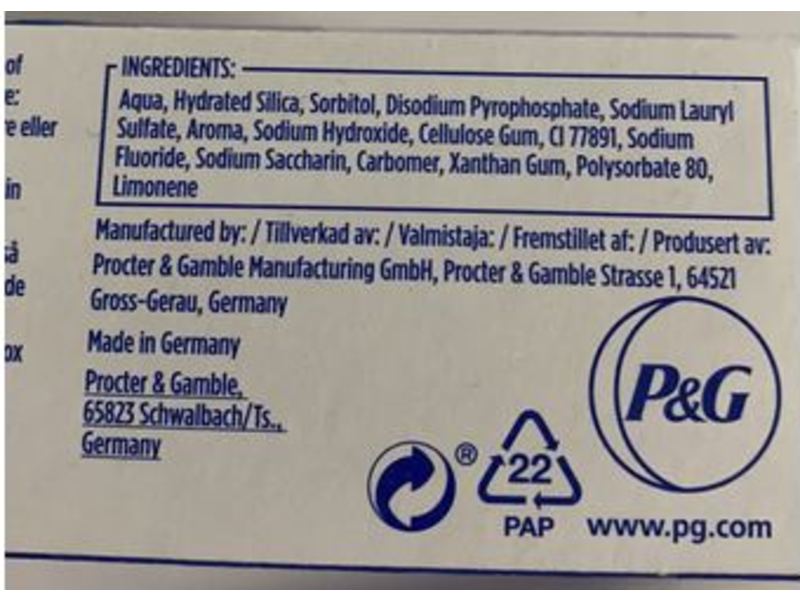 Oral B Complete Extra White Toothpaste, Clean Mint, 75ml