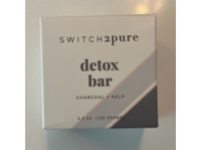 Switch2Pure Detox Bar Soap, Charcoal + Kelp, 3.5 oz/100 g