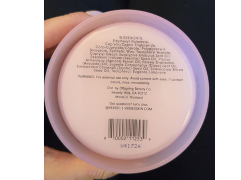 Versed Day Dissolve Cleansing Balm, Eucalyptus Oil + Vitamin E, 4.6 oz/134 g