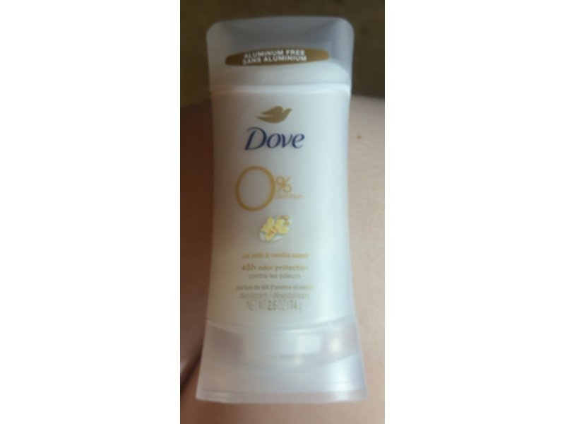 Dove Odor Protection Deodorant, Oat Milk & Vanilla Scent, 2.6 oz/74 g