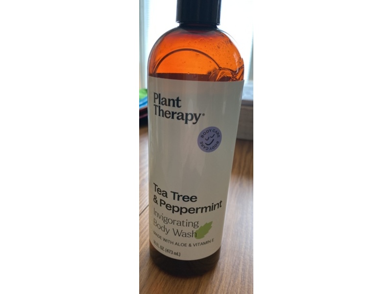 Plant Therapy Invigorating Body Wash, Tea Tree & Peppermint Essential Oil, 16 fl oz/473 mL